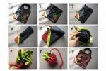 Bag: Foldable Shopping, Strawberry, folding