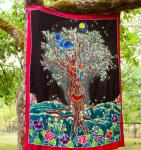 Tree of Life Batik Tapestry Banner
