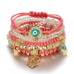 BRACELET_HAMSA_BRAIDED_LAYERED_ANARRES PINK