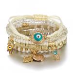 BRACELET_HAMSA_BRAIDED_LAYERED_ANARRES WHITE