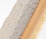 Brush: Wood & Natural Bristles 2 -in-1 Scrubber pumice