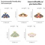 Pin: Enamel Butterflies and Moths measured 1