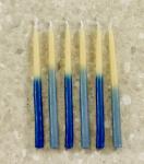 Candle Beeswax Hanukkah, Blue & Natural