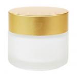 Jar: Glass Chunky Frosted Gold Cap