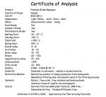 Wax: Bees wax Pucks, Local Certificate of Analysis