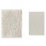 Biodegradable sponges Expand in water on the left