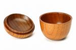Container: Wood bowl with lid apple open