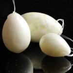 Egg: Jade Natural Stone Pelvic Floor Vaginal Massager, WHITE REFLECTION