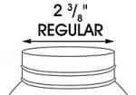 standard size of jar mouth is 2 3/8"