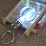 Keyring: LED Lightbulb Flashlight blue