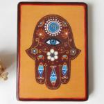 Judaica: Hamsa Prints by Inna Laktionova HAMSA BROWN