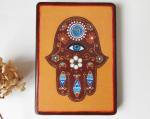 Judaica: Hamsa Prints by Inna Laktionova brown