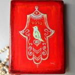 Judaica: Hamsa Prints by Inna Laktionova RED BIRD