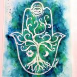 Judaica: Hamsa Prints by Inna Laktionova TREE