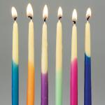 Judaica_Hanukkah_Candles_Beeswax_Dipped_coloures_lit_byRiteLite_Anarres