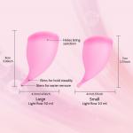 Menstrual Health: Cup Silicone Copa measured