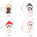 Mushroom Faery Enamel Pin Sizes