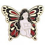 Pin: Enamel Faery Butterfly with Black Hair