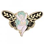 Pin: Enamel Faery Butterfly with Turquoise Hair
