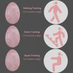 Yoni Set Rose Quartz Natural Stone Pelvic Floor uses