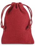 Bag: Burlap Drawstring Red