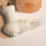 Himalayan Salt Sphere Nightlights with bulb revealed