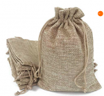 Bag: Burlap Drawstring Natural