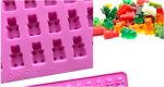 Mold: Silicone Gummy Bear Chocolate or Candy, in pink