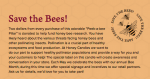 save the bees text