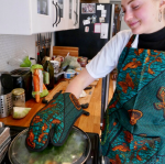 Apron & Pot Holder Set blues