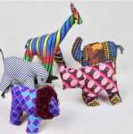 Stuffed Animals: Cotton Savannah Small, Medium or Large pink rhino