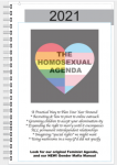 Sticker: Homosexual Agenda 6" x 4" book