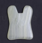 Massage: Gua Sha Skin Tool, Wavy & Long, Green Jade square 2