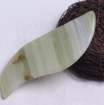  Gua Sha Skin Tool, Wavy & Long, Green Jade wave 2