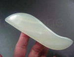 Massage: Gua Sha Skin Tool, Wavy & Long, Green Jade wave 1