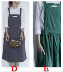 D=Charcoal grey E=Dark green emerald