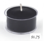 black beeswax tealight $2.25