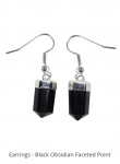  Points, Faceted black obsidian