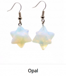 Earrings: Crystal Metatron Merkaba Star opal