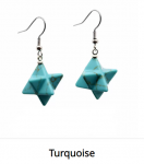 Earrings: Crystal Metatron Merkaba Star turquoise