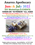 Monthly Workshop Schedule June-July 2022