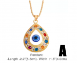 Jewellery: Hamsa & Evil Eye Pendant eye drop A