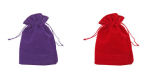 Bag: Velvet Drawstring, Medium purple, red