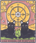 Pin: Enamel Cats Tarot The Wheel of Fortune