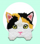 Patch: Embroidered Cats calico