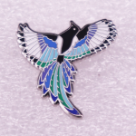  Enamel Blue Peace Pigeon front