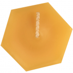 Candle: Beeswax Votive 2" Natural from top