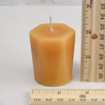  Beeswax Votive 2" Natural measured