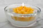  Beeswax Floating Lotus Blossom Set of 3 in Natural, Vibrant or Tranquil 