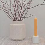 Candle: Beeswax Tube 6" Natural Colour vase